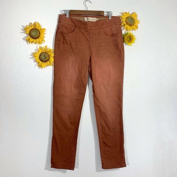 Soft Surroundings Ultimate Denim Pull-On Slim Leg Stretch Waist Jeans Size Med - Picture 1 of 10